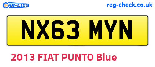 NX63MYN are the vehicle registration plates.