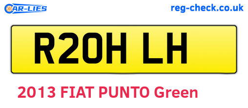 R20HLH are the vehicle registration plates.