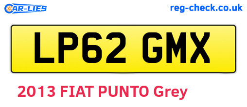 LP62GMX are the vehicle registration plates.