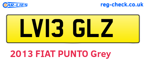 LV13GLZ are the vehicle registration plates.