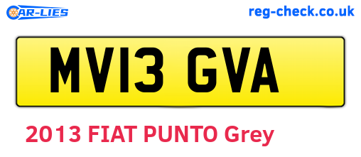 MV13GVA are the vehicle registration plates.