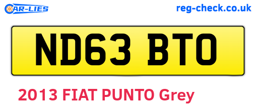 ND63BTO are the vehicle registration plates.