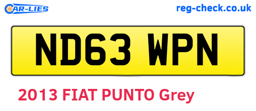 ND63WPN are the vehicle registration plates.