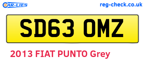 SD63OMZ are the vehicle registration plates.