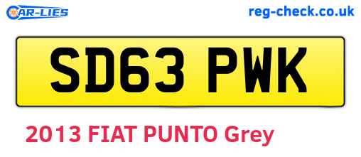 SD63PWK are the vehicle registration plates.