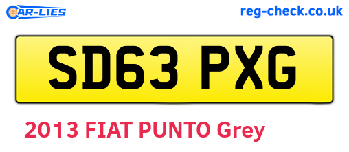 SD63PXG are the vehicle registration plates.