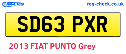 SD63PXR are the vehicle registration plates.