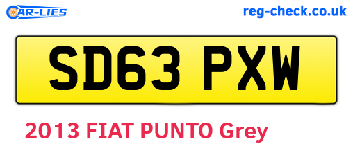 SD63PXW are the vehicle registration plates.