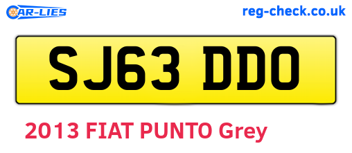 SJ63DDO are the vehicle registration plates.