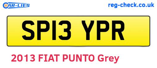 SP13YPR are the vehicle registration plates.