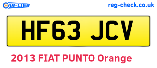 HF63JCV are the vehicle registration plates.