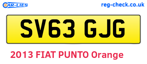 SV63GJG are the vehicle registration plates.