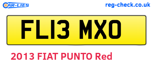FL13MXO are the vehicle registration plates.