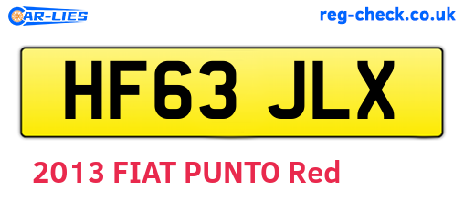 HF63JLX are the vehicle registration plates.