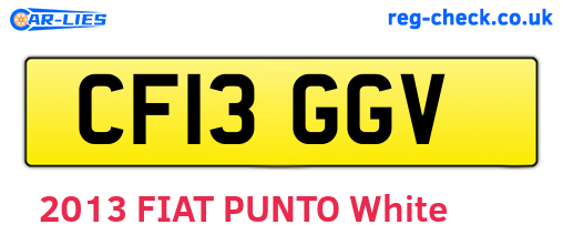 CF13GGV are the vehicle registration plates.