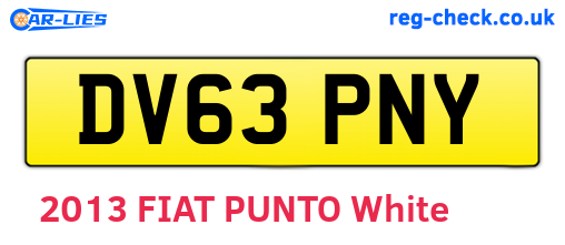 DV63PNY are the vehicle registration plates.