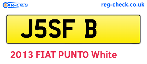 J5SFB are the vehicle registration plates.