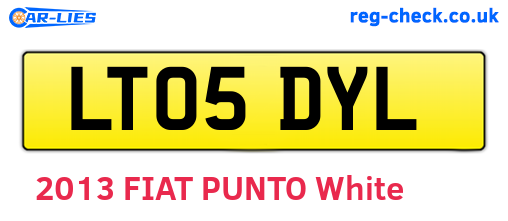 LT05DYL are the vehicle registration plates.