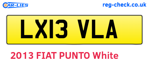 LX13VLA are the vehicle registration plates.