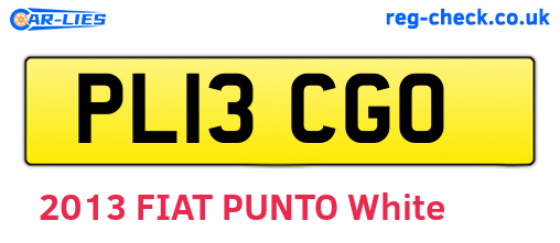 PL13CGO are the vehicle registration plates.