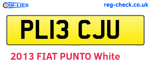 PL13CJU are the vehicle registration plates.
