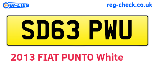 SD63PWU are the vehicle registration plates.