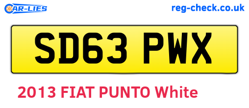 SD63PWX are the vehicle registration plates.