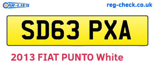 SD63PXA are the vehicle registration plates.