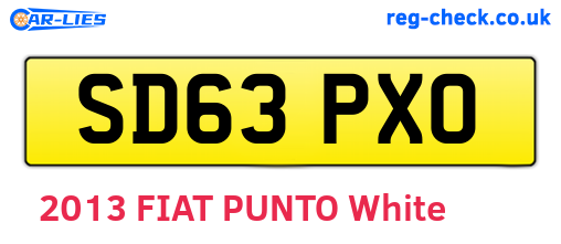 SD63PXO are the vehicle registration plates.