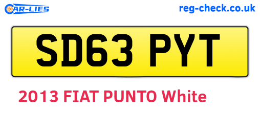 SD63PYT are the vehicle registration plates.