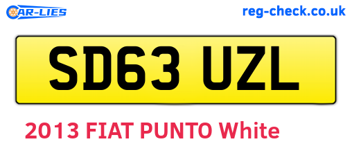 SD63UZL are the vehicle registration plates.