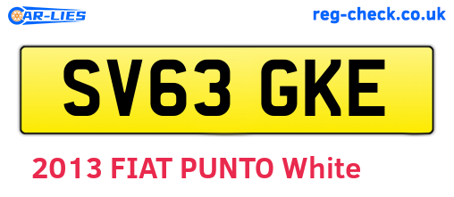 SV63GKE are the vehicle registration plates.