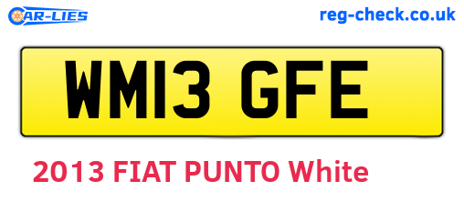 WM13GFE are the vehicle registration plates.
