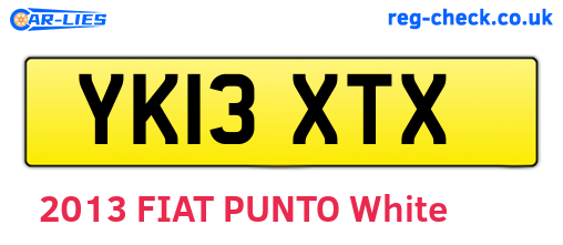 YK13XTX are the vehicle registration plates.