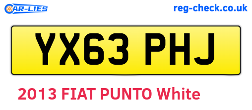YX63PHJ are the vehicle registration plates.