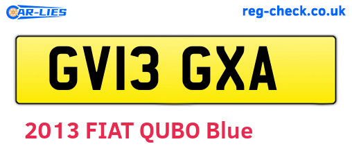 GV13GXA are the vehicle registration plates.