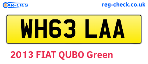 WH63LAA are the vehicle registration plates.