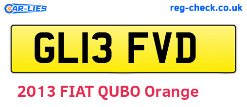 GL13FVD are the vehicle registration plates.