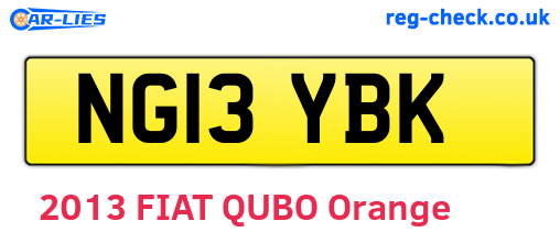 NG13YBK are the vehicle registration plates.