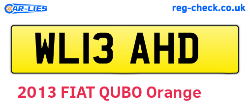 WL13AHD are the vehicle registration plates.