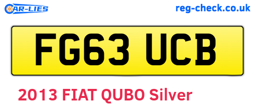 FG63UCB are the vehicle registration plates.