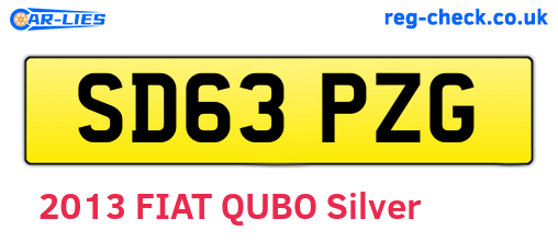 SD63PZG are the vehicle registration plates.
