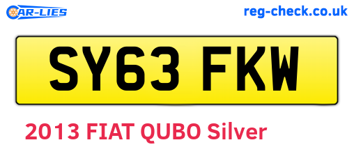 SY63FKW are the vehicle registration plates.