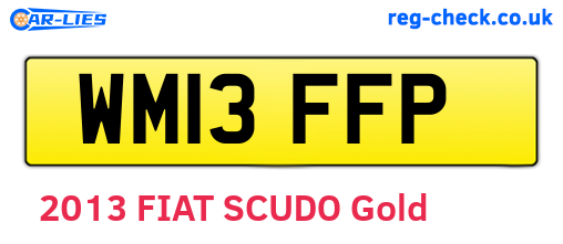 WM13FFP are the vehicle registration plates.