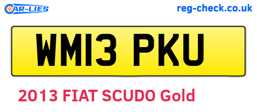 WM13PKU are the vehicle registration plates.
