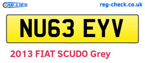 NU63EYV are the vehicle registration plates.