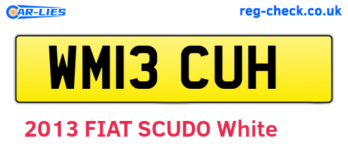 WM13CUH are the vehicle registration plates.