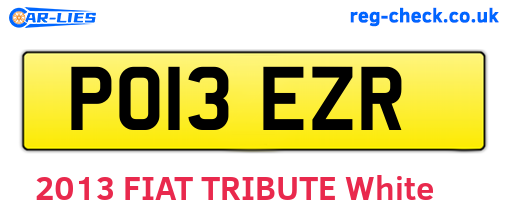 PO13EZR are the vehicle registration plates.