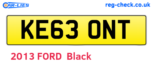 KE63ONT are the vehicle registration plates.