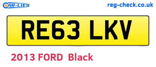 RE63LKV are the vehicle registration plates.